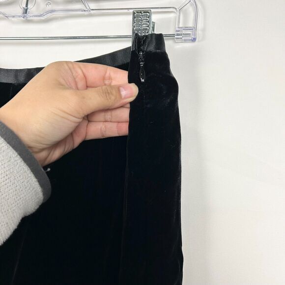 Vintage Ann Taylor Silk Blend Wide Leg Velvet Pants Size 4 Lined Holiday - Picture 7 of 7